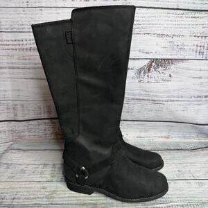 Teva De La Vina Dos Womens 6.5 Black Waterproof Leather Tall Riding Boots NWOB